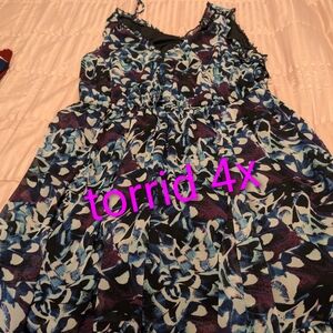 Torrid Blue and Purple Patterned Dress